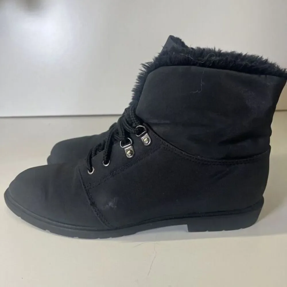 Original Rugged Outback  Womens Ankle Boots‎ Black Waterproof 8 Sherpa Grunge